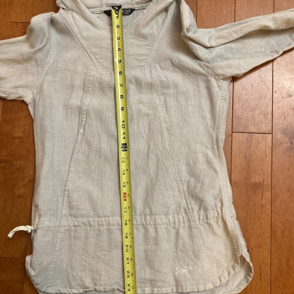 Light Cream Hooded Pullover Top by No Brand Visible - Picture 5 of 6